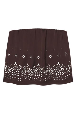 Dalia Strapless Embroidered Top | Ganache