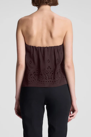 Dalia Strapless Embroidered Top | Ganache