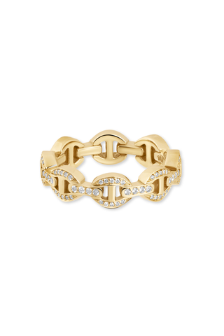 Dame Tri-Link Antiquated Ring | Diamonds