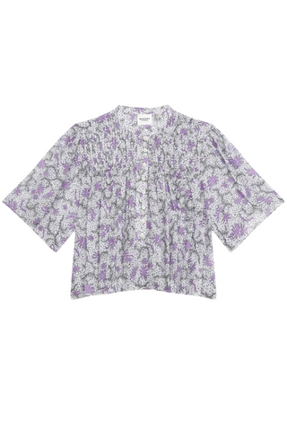 Destiny Blouse | Ecru/Lilac