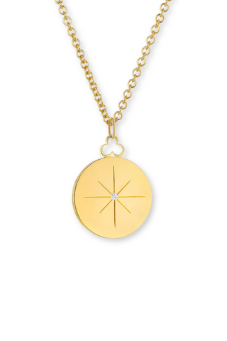 Medium 'North Star' Locket Necklace | 18K Gold