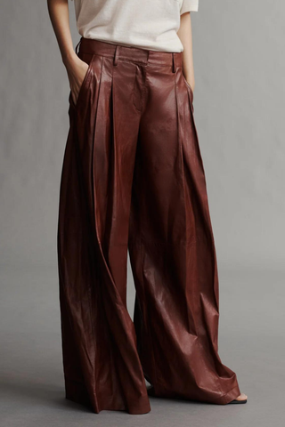 Leather Didi Pant | Warm Brick