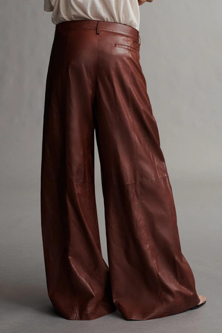 Leather Didi Pant | Warm Brick