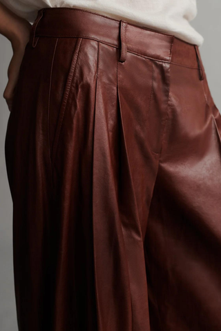 Leather Didi Pant | Warm Brick