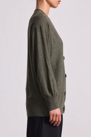 Drippy Tissue Cardigan | Olive