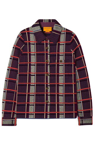 Dylan Plaid Shirt In Cashmere | Midnight Combo