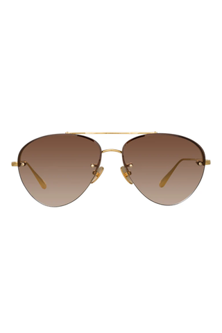 Edano Aviator Sunglasses | Yellow Gold