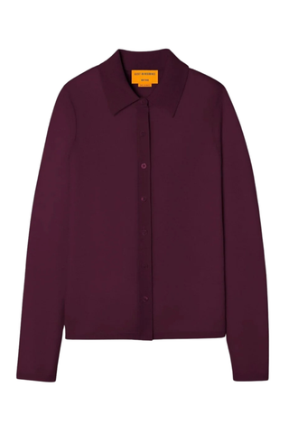 Elle Shirt In Cashmere | Plum