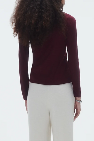 Elle Shirt In Cashmere | Plum