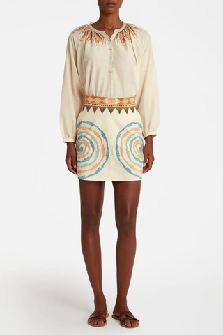 Giuliana Mini Skirt | Sacred Bulls Embroidery