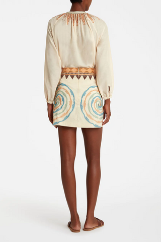 Giuliana Mini Skirt | Sacred Bulls Embroidery