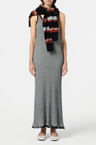 Fine Stripe Maxi Dress | Black/Cream M Fine Stripe Maxi Dress | Black/Cream M