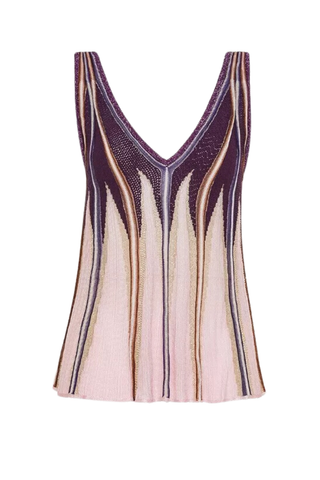 Sleeveless Top With Heartbeat Inlay Top | Sogno