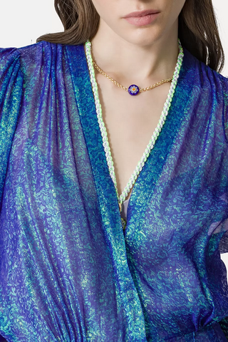 Shirtdress Iridescent Silk Chiffon | Curacao