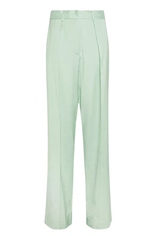 Tailored Trousers Slub Viscose & Cotton | Ice Lime