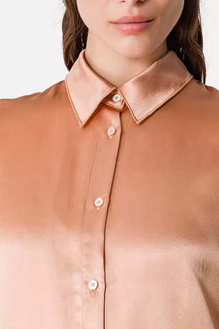 Satin Viscose Shirt | Copper