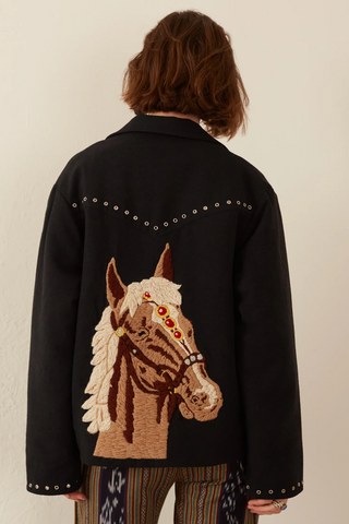 Western Horse Jacket | Black