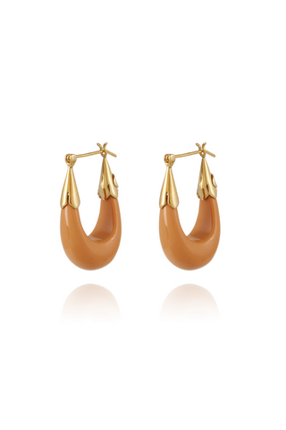 Ecume Earrings Small Size Acetate Gold | Ochre