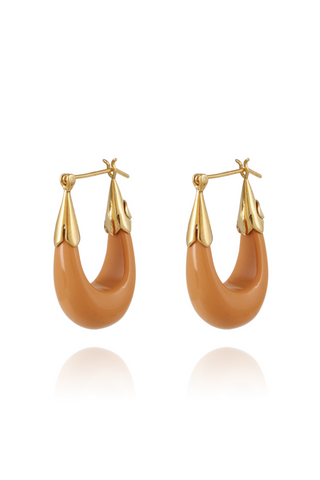 Ecume Earrings Small Size Acetate Gold | Ochre