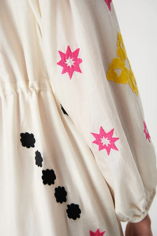 Gypsy Embroidered Maxi Dress | Stencil Cream