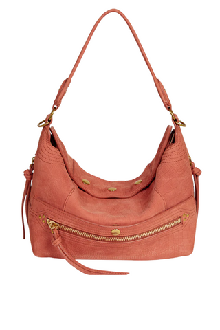 Lucky Hobo Bag | Imprimé Croco Terracotta