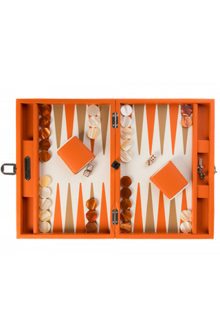 Medium Backgammon Case | Buffalo Orange