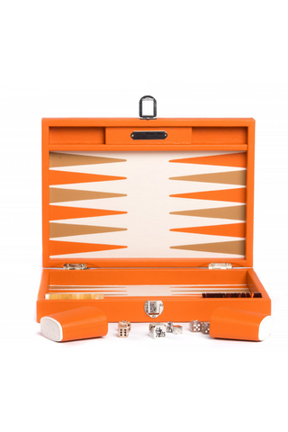 Medium Backgammon Case | Buffalo Orange