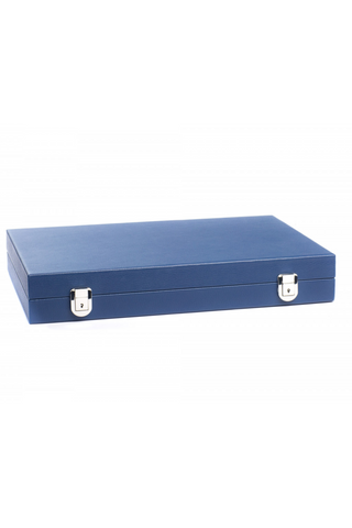Large Backgammon Case | Blue Buffalo Leather
