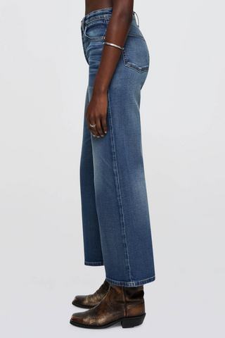 High Rise Wide Leg Crop Jean | Crafted Indigo