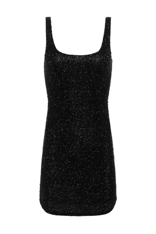 Inori Beaded Mini Dress | Black