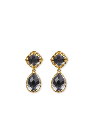 Jane Small Day Night Earrings | 18k Yellow Gold Wash / Grey