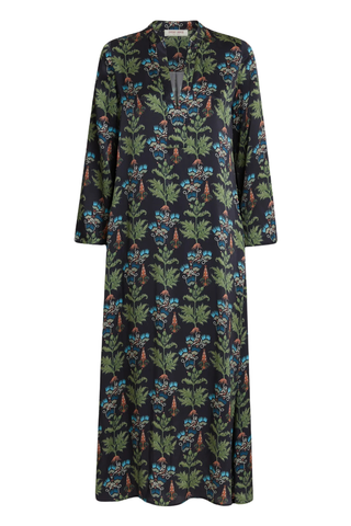 Jenna Caftan Persian Botanic Silk | Blue