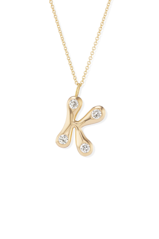 Bubble Letter Pendant | Four Diamonds