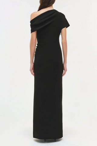 Kally Draped Midi Dress | Black