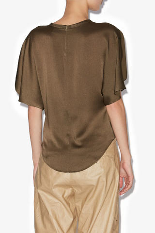 Karlita Satin Top | Bronze