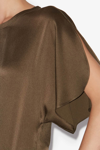 Karlita Satin Top | Bronze