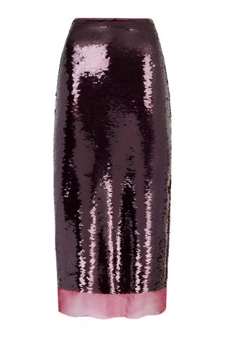 Kazu Skirt | Burgundy Jelly Sequins