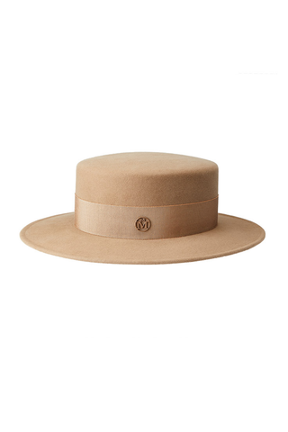 Kiki Canotier Felt Hat | Camel