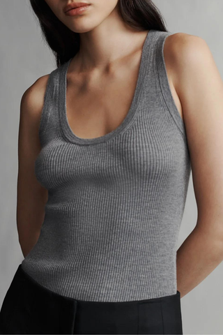 Knit Tank | Medium Heather Grey