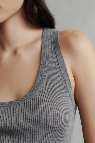 Knit Tank | Medium Heather Grey