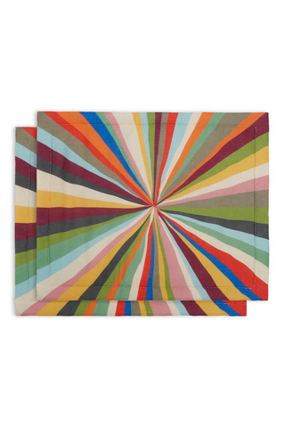 Harringbone Placemat Set Of 2 (35X45) | Rainbow Rays