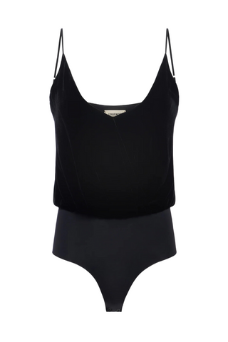 Jaxon Velvet Bodysuit | Black