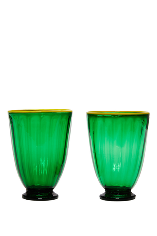 Rainbow Glasses Set Of 2 | Green