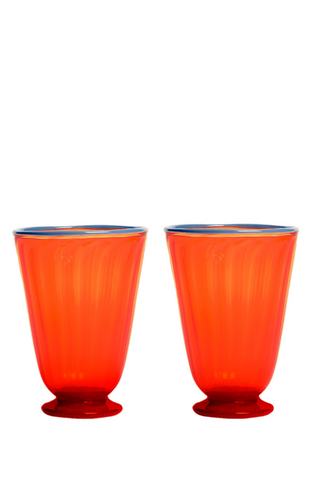 Rainbow Glasses Set Of 2 | Orange