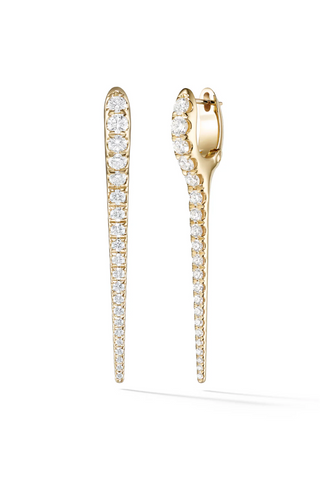 Lola Needle Earrings Medium | Diamonds