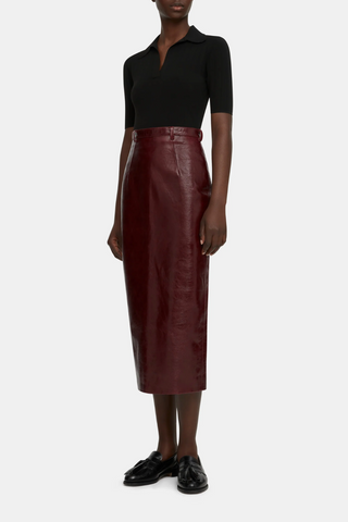 Lorelei Skirt | Oxblood Leather