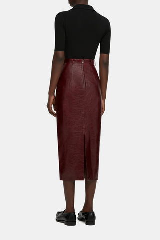 Lorelei Skirt | Oxblood Leather