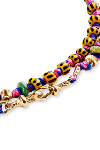 Mauli Beads | Ghana Yellow and Black 73cm