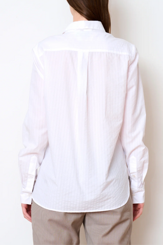 The Madison Shirt | White Pinstripe