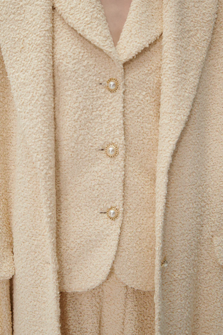 Fitted Boucle Blazer | Beige